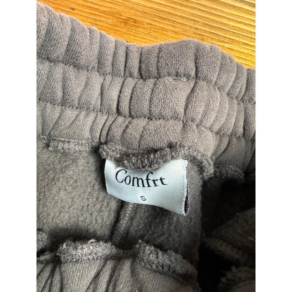 Comfrt Sweatpants Unisex Small Brown Heavyweight Fleece Joggers - Picture 4 of 6